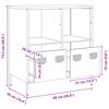 vidaXL Ντουλάπι Μαύρο 68x39x73,5 εκ. από Χάλυβα Ψυχρής Έλασης