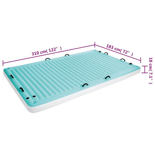 Intex Φουσκωτό Στρώμα Μπλε 310 x 183 εκ. από Βινύλιο