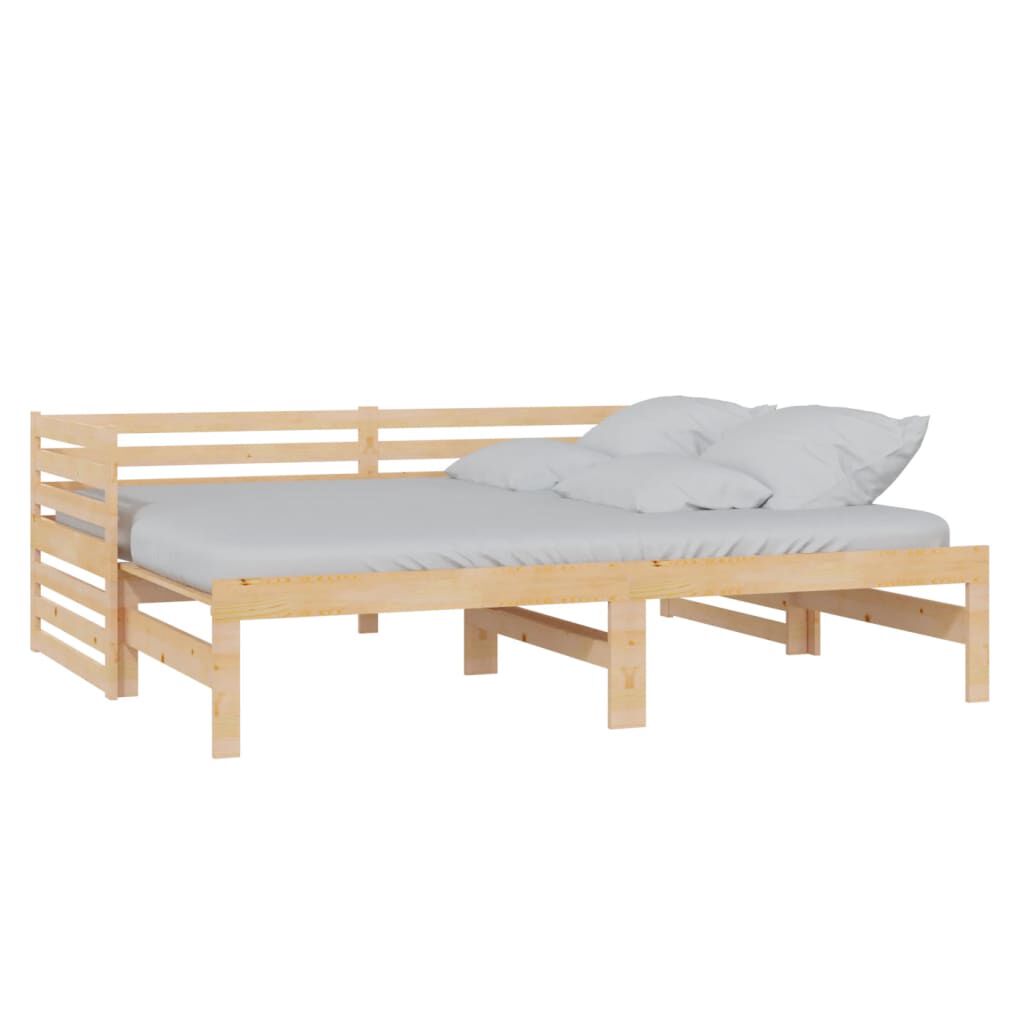 vidaXL Καναπές Κρεβάτι 2 x (90 x 200) εκ. από Μασίφ Ξύλο Πεύκου
