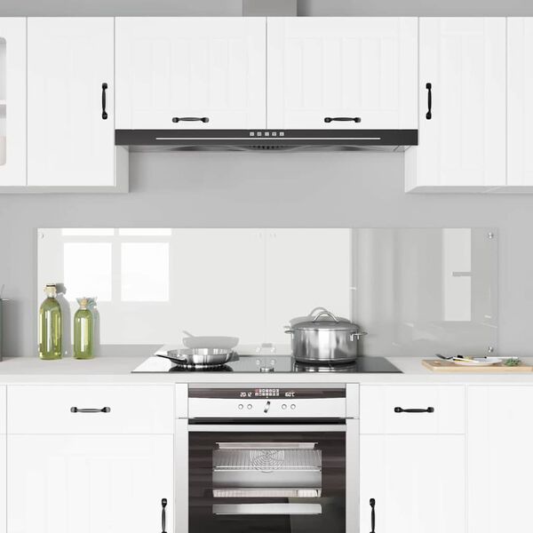 vidaXL Πίσω Πάνελ Κουζίνας Διαφανές 90 x 50 cm σκληρυμένο γυαλί