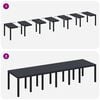 vidaXL Σέτ φαγητού για κήπο 13 pcs Ανθρακί Rattan Polt