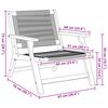 vidaXL Κήπου Καρέκλες με Τραπέζι 3 pcs Γκρι 45 x 45 x 40 cm