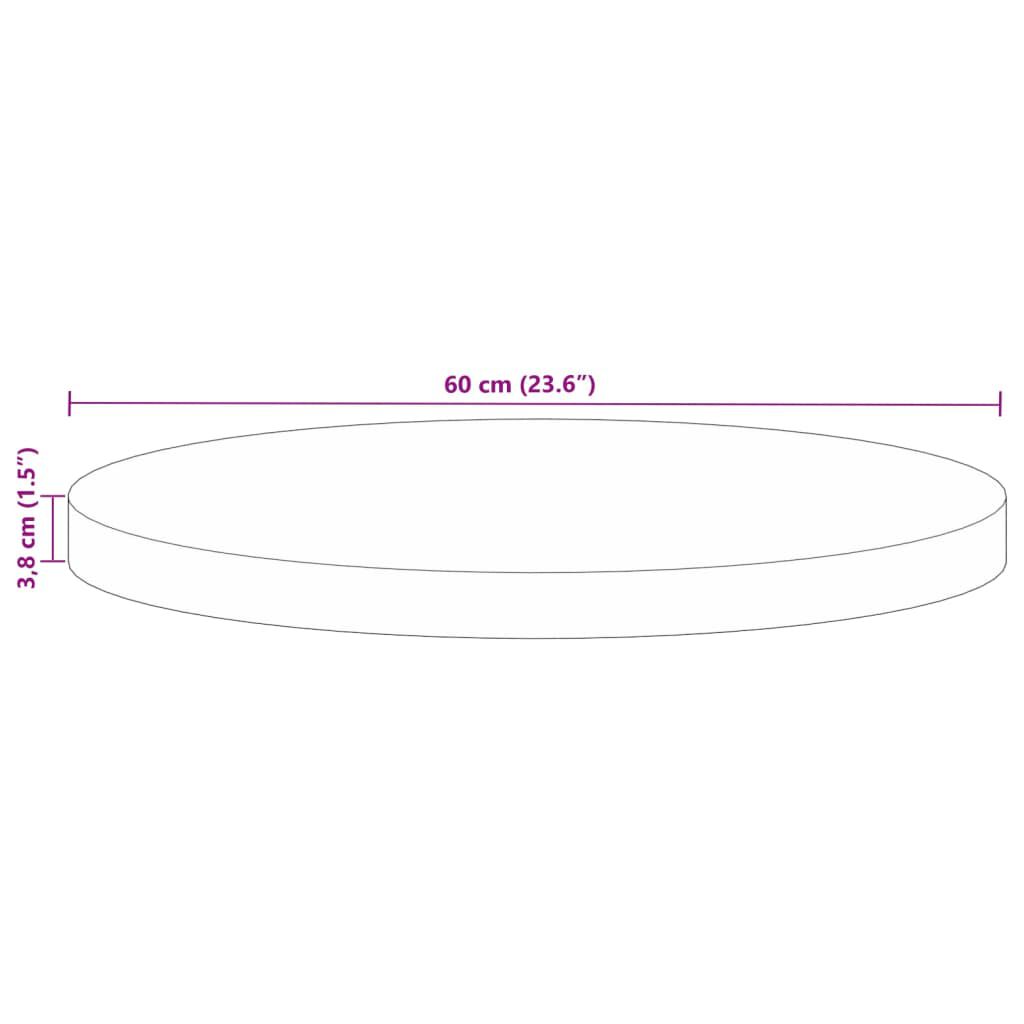 vidaXL Επιφάνεια Τραπεζιού Στρογγυλή Ø60x3,8εκ Μασίφ Ανακυκλωμένο Ξύλο