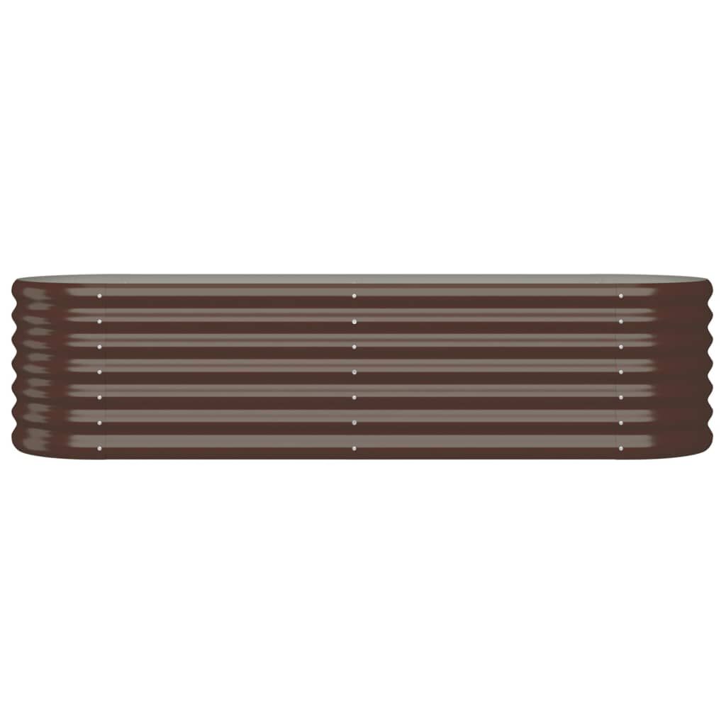 vidaXL Ζαρντινιέρα Καφέ 152x40x36 εκ. Ατσάλι με Ηλεκτρ. Βαφή Πούδρας