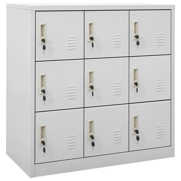 vidaXL Φοριαμοί 5 τεμ. Ανοιχτό Γκρι 90 x 45 x 92,5 εκ. Ατσάλινοι