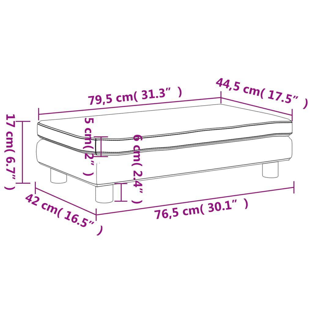 vidaXL Καναπές Παιδικός με Υποπόδιο Καφέ 100 x 50 x 30 εκ. Συνθ. Δέρμα