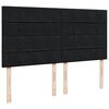 vidaXL Κρεβάτι Boxspring με Στρώμα Μαύρο 200x200 εκ. Βελούδινο