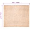 vidaXL Ψεύτικη κουβέρτα από κουνέλι 4 pcs Μπεζ 240 x 270 εκ.