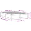 vidaXL Σκελετός Κρεβατιού Χωρίς Στρώμα 140x200 εκ Μασίφ Ξύλο Πεύκου
