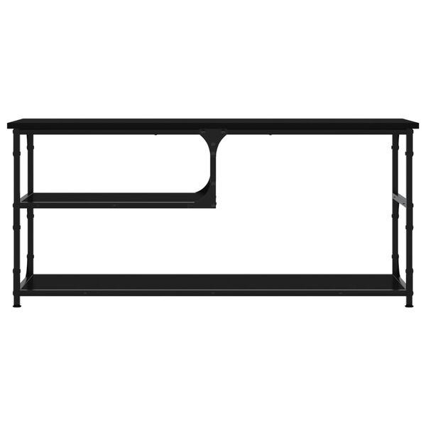 vidaXL Έπιπλο Τηλεόρασης Μαύρο 103x38x46,5 εκ. Επεξεργ. Ξύλο & Ατσάλι
