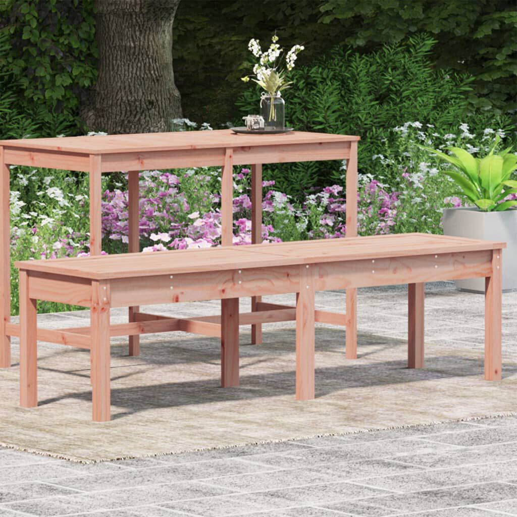 vidaXL Πάγκος Κήπου Διθέσιος 159,5x44x45 εκ. Μασίφ Ξύλο Ψευδοτσούγκας