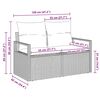 vidaXL Καναπές Κήπου με μαξιλάρι Μαύρο 120 x 62 x 69εκ συνθετικό ρατάν