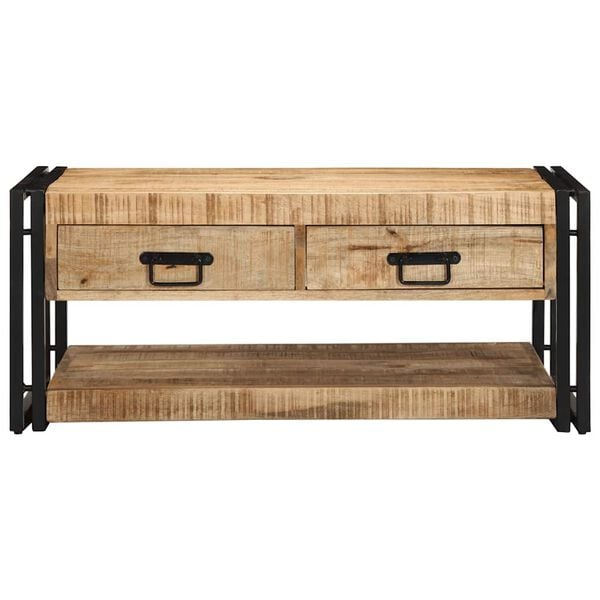 vidaXL Τραπεζάκι σαλονιού 90x50x38 cm Στερεό ακατέργαστο ξύλο Mango