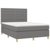 vidaXL &Kappa;&rho;&epsilon;&beta;ά&tau;&iota; Boxspring &mu;&epsilon; &Sigma;&tau;&rho;ώ&mu;&alpha; & LED &Sigma;&kappa;.&Gamma;&kappa;&rho;&iota; 140x200 &epsilon;&kappa; &Upsilon;&phi;&alpha;&sigma;&mu;ά&tau;&iota;&nu;&omicron;