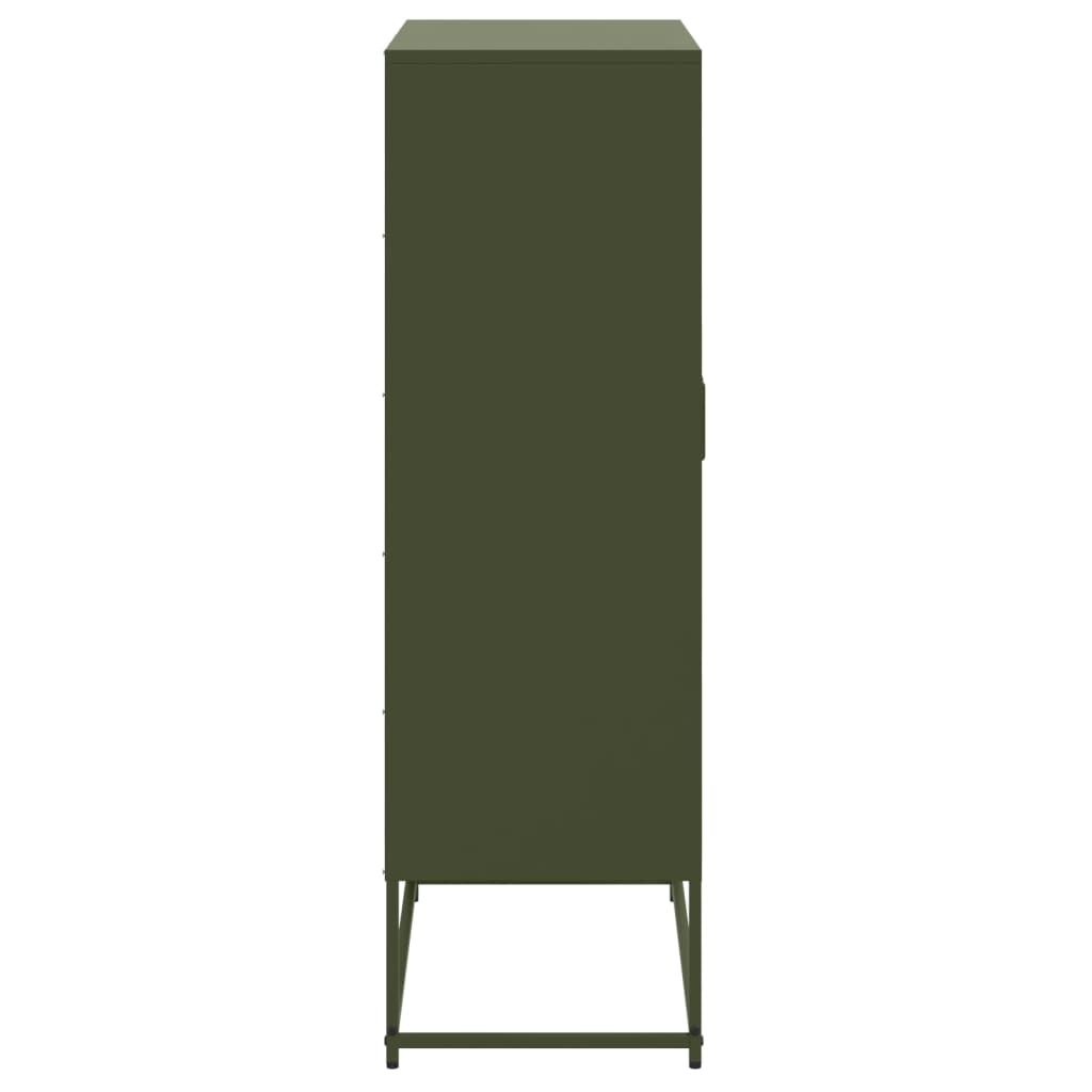 vidaXL Ντουλάπι Πράσινο Λαδί 68,5x38,5x123,5 εκ. από Ατσάλι