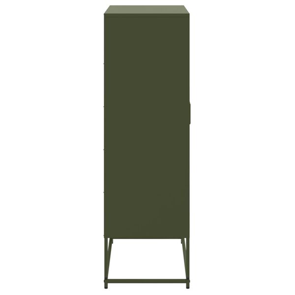 vidaXL Ντουλάπι Πράσινο Λαδί 68,5x38,5x123,5 εκ. από Ατσάλι