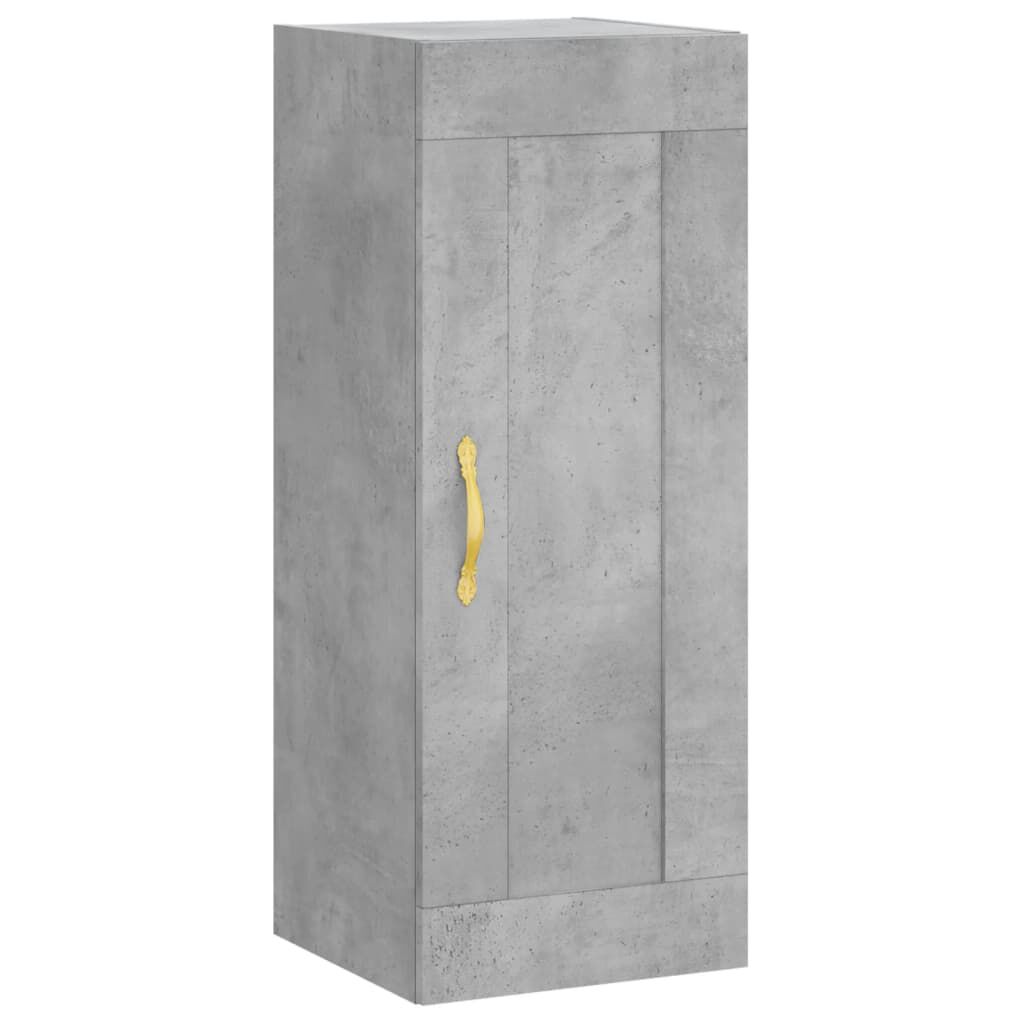 vidaXL Ντουλάπι Γκρι Σκυροδέματος 34,5x34x180 εκ. Επεξεργασμένο Ξύλο