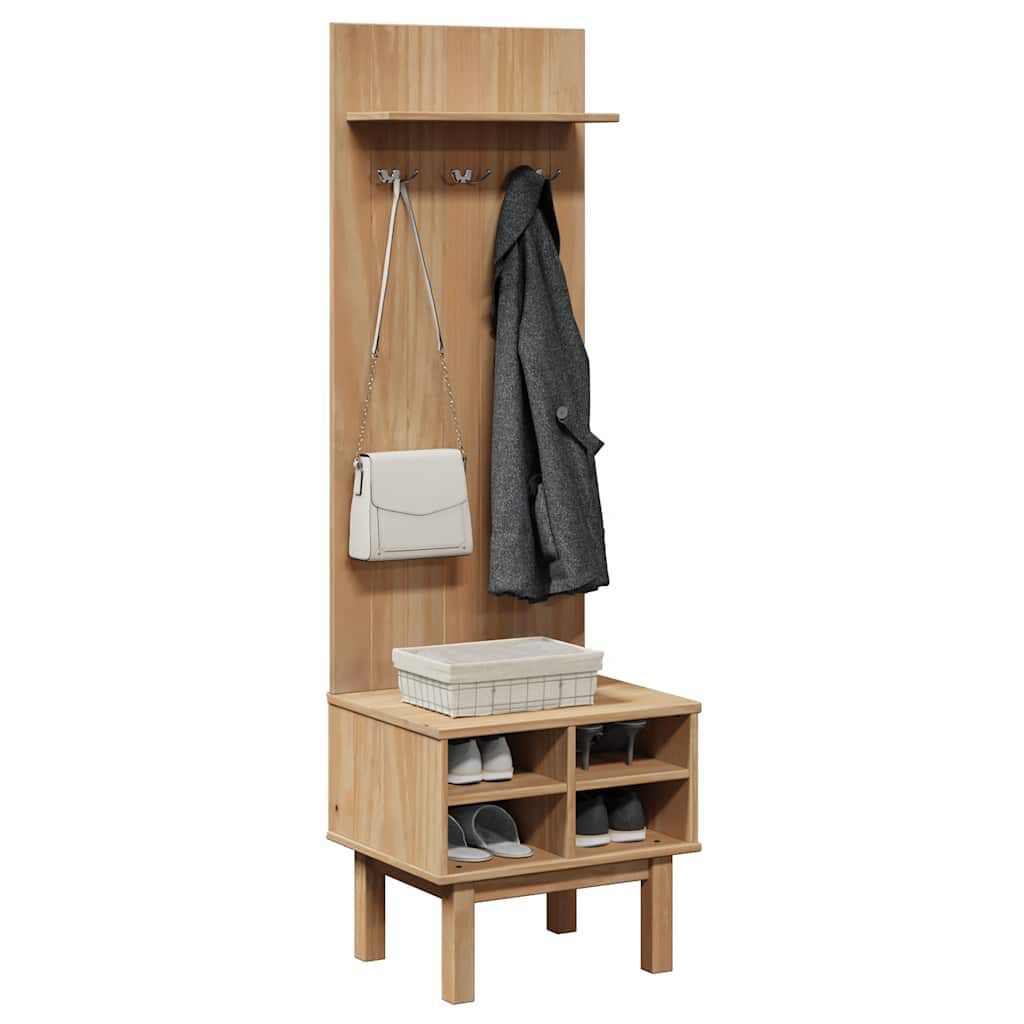 vidaXL Έπιπλο χωλ OTTA 50x40x160 εκ. Μασίφ Ξύλο Πεύκου