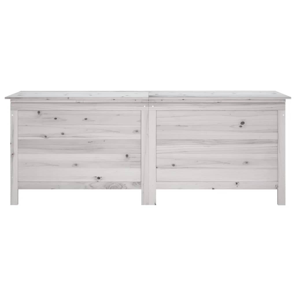 vidaXL Μπαούλο Αποθ. Κήπου Λευκό 150x50x56,5 εκ Μασίφ Ξύλο Ελάτης