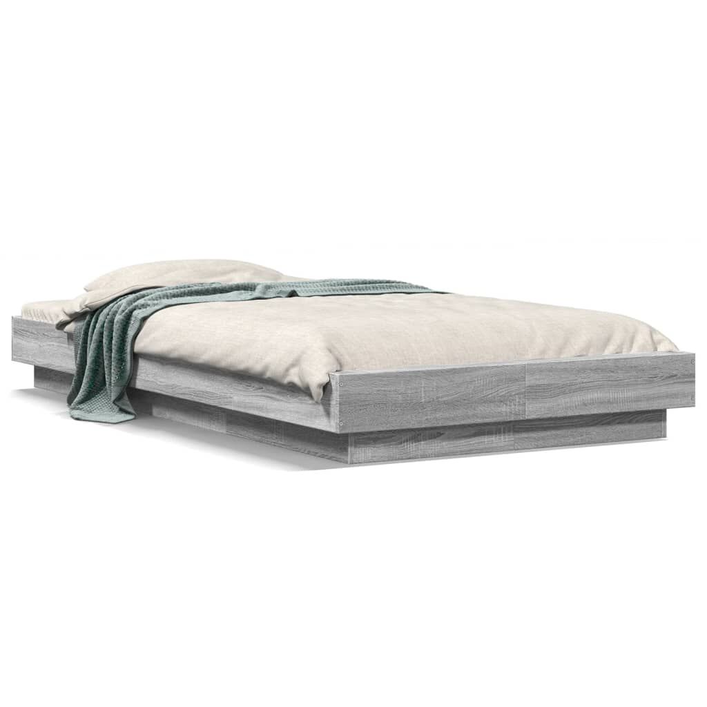 vidaXL Πλαίσιο Κρεβατιού Γκρι Sonoma 90x200 εκ. Επεξεργασμένο Ξύλο