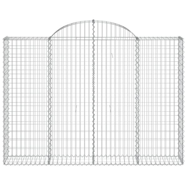 vidaXL Συρματοκιβώτια Τοξωτά 4 τεμ. 200x30x140/160 εκ. Γαλβαν. Ατσάλι