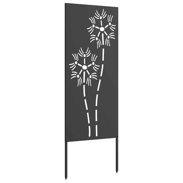 vidaXL Διακοσμητική Πλάκα Κήπου Άλλο Μαύρο 50 x 140 cm