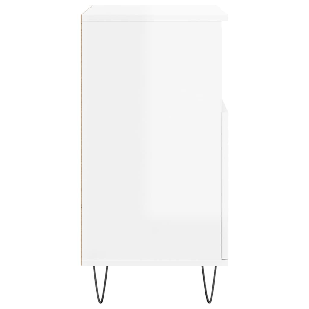 vidaXL Ντουλάπι Γυαλιστερό Λευκό 60x35x70 εκ. από Επεξεργασμένο Ξύλο