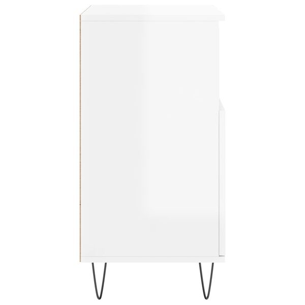 vidaXL Ντουλάπι Γυαλιστερό Λευκό 60x35x70 εκ. από Επεξεργασμένο Ξύλο