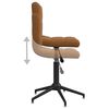 3087665 vidaXL Swivel Dining Chairs 4 pcs Brown Velvet (334427&times;2)