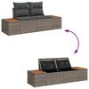 vidaXL Σετ Καναπέ Κήπου με μαξιλάρι 8 pcs Γκρι Πολυ ράταν