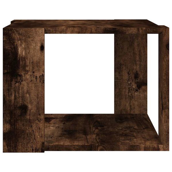 vidaXL Τραπεζάκι Σαλονιού Καπνιστή Δρυς 40x40x30 εκ Επεξεργασμένο Ξύλο