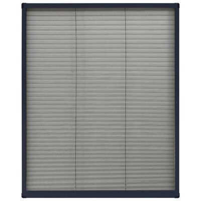 vidaXL Σήτα Παραθύρου Πλισέ Ανθρακί 60 x 80 εκ. από Αλουμίνιο