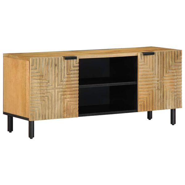 vidaXL Ντουλάπι τηλεόρασης καφέ 105x33x46 cm από μασίφ ξύλο Mango