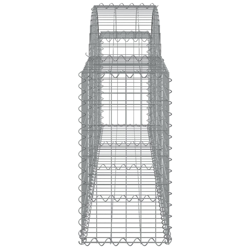 vidaXL Συρματοκιβώτια Τοξωτά 25 τεμ. 200x30x60/80 εκ. Γαλβαν. Ατσάλι