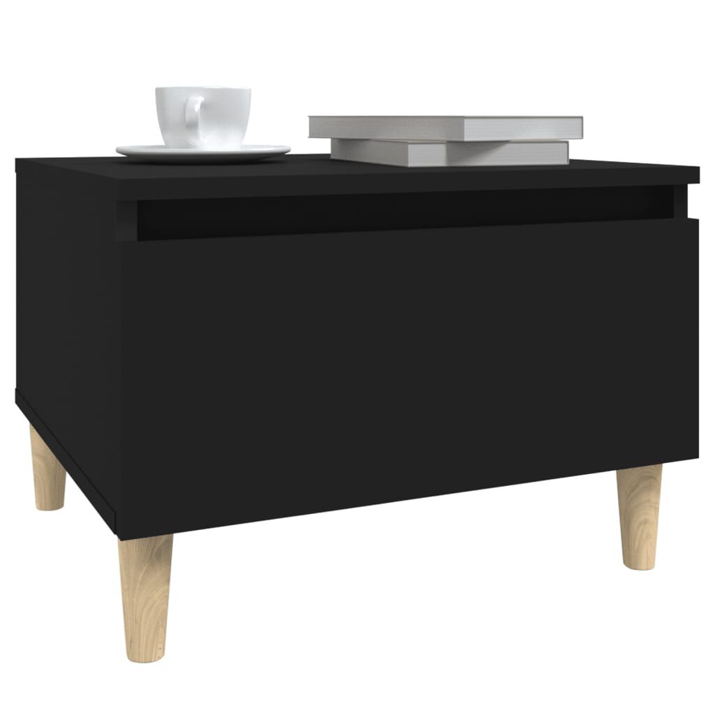 vidaXL Βοηθητικά Τραπέζια 2 τεμ. Μαύρα 50x46x35 εκ. Επεξεργασμένο Ξύλο