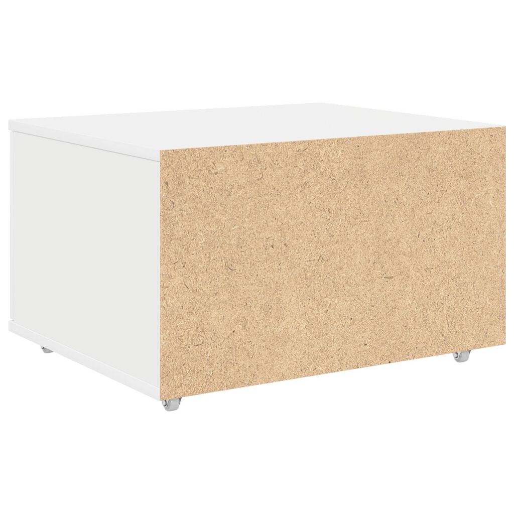 vidaXL Συρταριέρα με Ρόδες Λευκό 55x45x33.5 cm Επεξεργασμένο Ξύλο