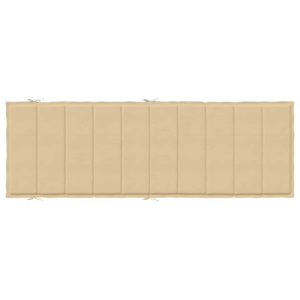 vidaXL Μαξιλάρι Ξαπλώστρας Μπεζ 186x58x4 εκ. Ύφασμα