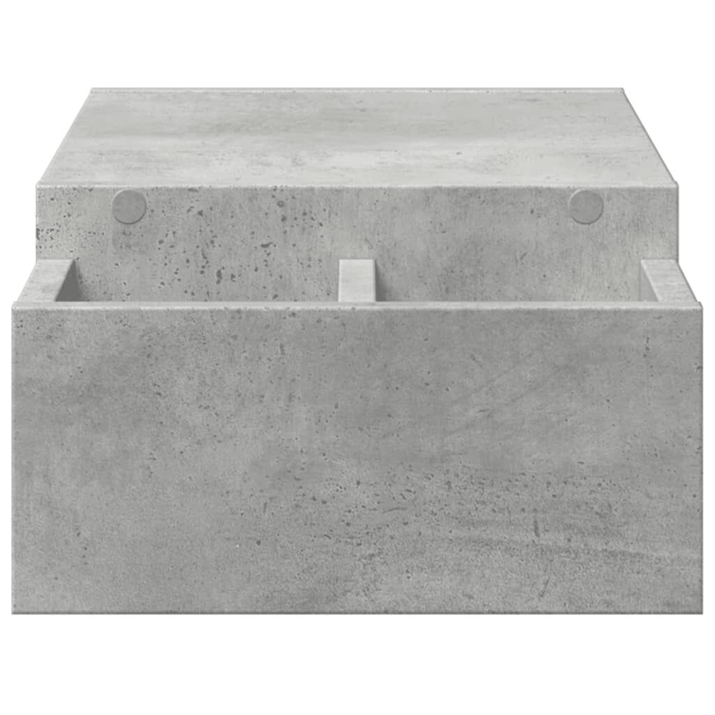 vidaXL Βάση Οθόνης με Αποθ. Γκρι Σκυρ. 70x27x15 εκ. Επεξεργ. Ξύλο