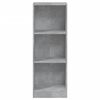 vidaXL Βιβλιοθήκη με 3 Ράφια Γκρι Σκυροδ. 40x24x109 εκ. Επεξεργ. Ξύλο