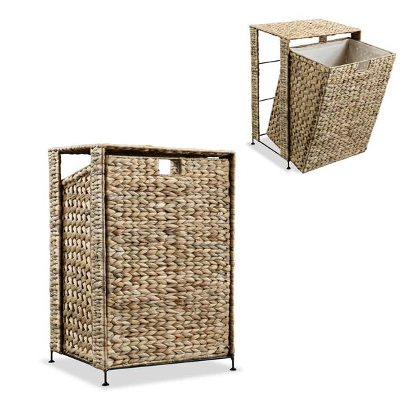 vidaXL Καλάθι Απλύτων 44 x 34 x 64 εκ. από Υάκινθο του Νερού
