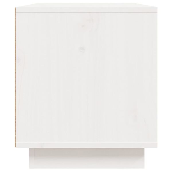 vidaXL Έπιπλο Τηλεόρασης Λευκό 80x35x40,5 εκ. από Μασίφ Ξύλο Πεύκου