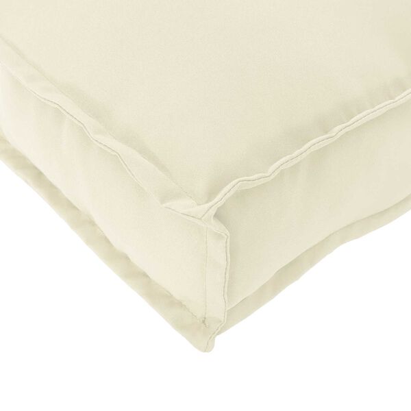 vidaXL Μαξιλάρι Παλέτας για Πλάτη Κρεμ 50x40x12 cm από ύφασμα Oxford