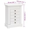 vidaXL Κοσμηματοθήκη με Καθρέφτη 25 x 13,5 x 34 εκ. από MDF
