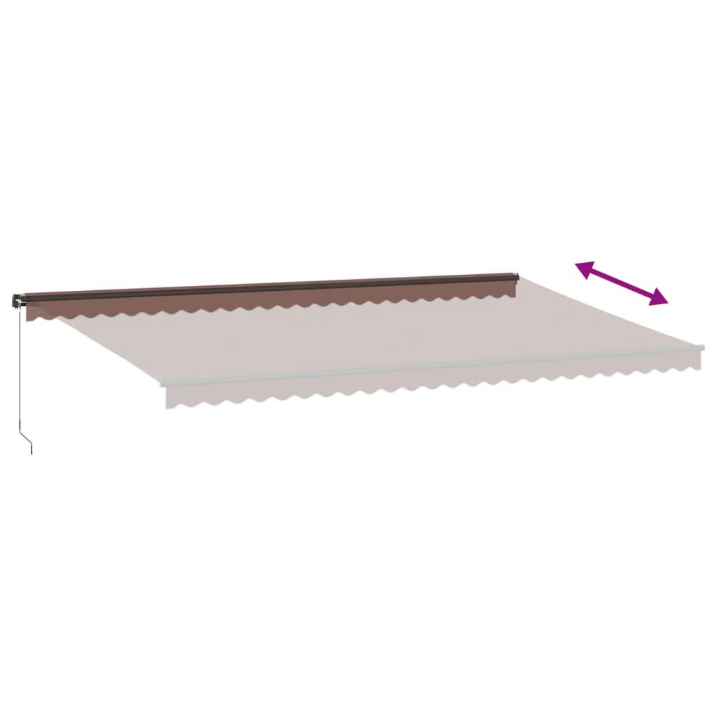 vidaXL Τέντα Πτυσσόμενη Χειροκίνητη με LED Καφέ 600x300 εκ.
