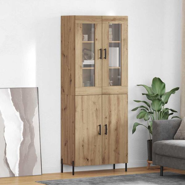 vidaXL Highboard Artisan Oak 69,5 x 34 x 180 &epsilon;&kappa;. &Epsilon;&pi;&epsilon;&xi;&epsilon;&rho;&gamma;&alpha;&sigma;&mu;έ&nu;&omicron; &xi;ύ&lambda;&omicron;