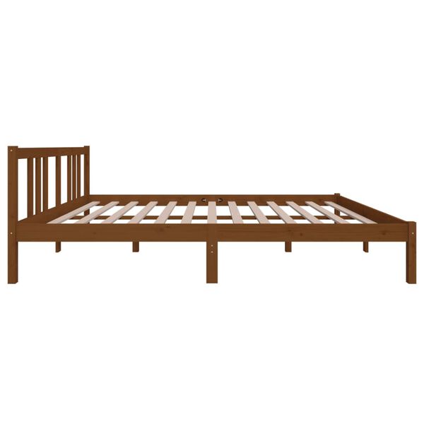 vidaXL Πλαίσιο Κρεβατιού Μελί 150 x 200 εκ. Μασίφ Ξύλο King Size