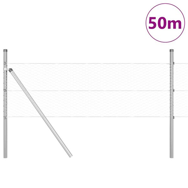 vidaXL &Sigma;&tau;ύ&lambda;&omicron;&sigmaf; &Pi;&epsilon;&rho;&iota;&phi;&rho;ά&xi;&epsilon;&omega;&nu; &Alpha;&sigma;&eta;&mu;ί 50 x 0,4 &mu; (25 mm &pi;&lambda;έ&gamma;&mu;&alpha;) &Alpha;&tau;&sigma;ά&lambda;&iota;