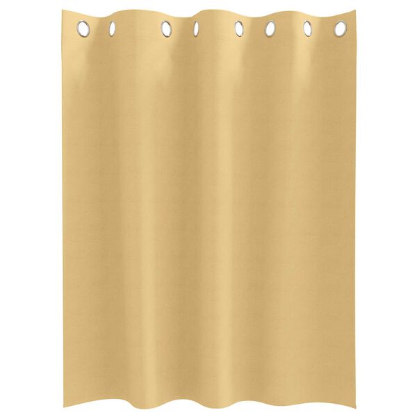 vidaXL Κουρτίνες με κουρτίνες 2 pcs Μπεζ 140 x 140 cm Πολυεστέρας
