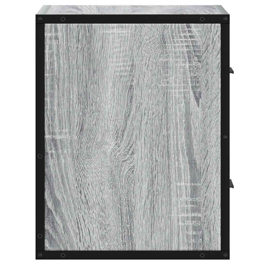 vidaXL Επίτοιχα κομοδίνα 2 τεμάχια Γκρι Sonoma 40x31x39,5 cm