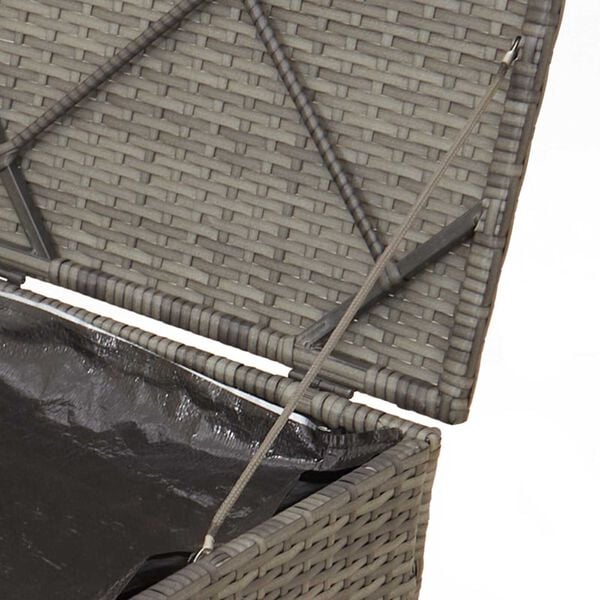 vidaXL Κουτί Μαξιλαριών Γκρι 50 x 50 x 50 cm συνθετικό ρατάν